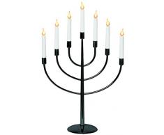 Star 102-36 Titus Chandelier en LED 7 Lumières Métal Noir 59 x 39 cm