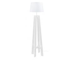 Tosel 51196 Lampadaire 1 LumiÃ¨re, Bois, E27, 40 W, Blanc, 40 x 156 cm
