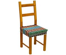 Eysa Kilim Housse de Chaise Stretch-Bleu