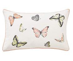 V&A Coussin Motif Coquelicots Corail 50 x 30 cm