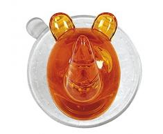 Kleine Wolke 5070488887 Crochets muraux Crazy Ricco Rhino en Orange, Plastique, 20x20x5 cm