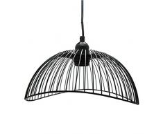 Rebecca Mobili Plafonnier Suspension Design, Luminaire Plafond Noir en Style Moderne, pour Cuisine Salon, Max 25 Watt E27 - Cable 80 cm - Abat-Jour 15 x 29 x 29 cm (HxLxL) - Art. RE6268