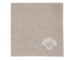 Clayre & Eef SES43N Lot de 6 Serviettes de Table Naturel 40 x 40 cm