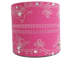 Ian Snow Photophore cylindrique en Verre et Papier pour Bougie Chauffe-Plat Rose