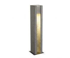 borne lumineuse extérieure - slv arrock slot gu10 borne, carree, granit, poivre & sel, gu10