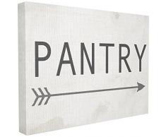 Le Stupell Home Decor Collection Pantry Signer avec flÃ¨che XXL tendue Art Mural, 30Â x 1,5Â x 40, fabriquÃ© aux Ãtats-Unis dAmÃ©rique, Toile, Multi, 76.2Â x 3.81Â x 101.6Â cm
