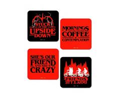 Pyramid International CSP0025 Stranger Things Set de 4 Dessous de Verre en liÃ¨ge