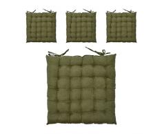ZONS Galette de Chaise, Dessus de Chaise, Coussin de Chaise, Dessus de Fauteuil en SuÃ©dine 40x40cm Beige 250g