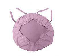 La Housse en Popeline chiavary Coussin de Chaise Lin, Polyester, Lilas, Lot de 4