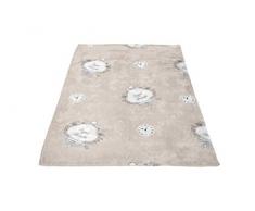 Soleil docre Esprit de Famille Plaid, Polyester, Ecru, 110x170 cm