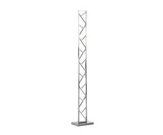 WOFI 3578.01.64.6000 Lampadaire, MÃ©tal, Integriert, 23 W, Silber, 22 x 14 x 130 cm