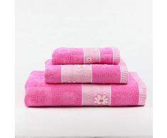 Natural History Gifts Set Serviette de Bain 3Â unitÃ©s. 400Â g Fuchsia 30Â x 50Â cm/50Â x 100Â cm/100Â x 150Â cm