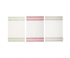 Coucke 3152193003416 Lot de 3 Torchons Opale, Lin, Multicolore, 75x50 cm