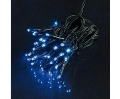 E=M6 5EEX913BL Guirlande à piles avec 96 Ampoules LED Plastique/PVC Bleu