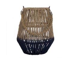 Dcasa Bougeoirs Techo-Chandeliers et Bougeoirs Décoration de Maison Unisexe Adulte, Multicolore (Natural/Bleu), Unique