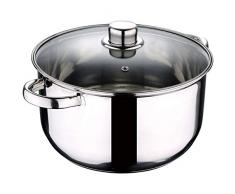 Wellberg Q3162 Casserole avec couvercle Ã 24 x 13,5 cm 6 l Acier inoxydable