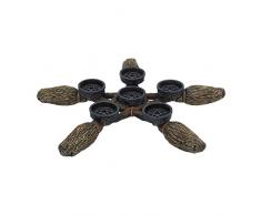 Nemesis Now Porte-Bougie en Forme de Balai en résine avec Pentagramme Marron 34,5 cm Taille Unique