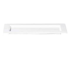ASA 4790147 Grande Assiette rectangulaire en céramique Blanc Brillant 43 x 20 x 10 cm