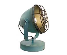 Viokef Lighting 4150601 Lampe de Bureau Levi, Métal, E27, Bleu Patina, 20 x 25 x 32