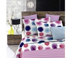 Italian Bed Linen PL-WT-07-2P Parure LIT avec Drap SUPÃRIEUR ET TAIES doreiller IMPRIMÃE âWatercolorâ, WT 07, 2 Places