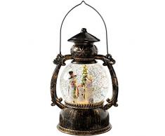 WeRChristmas Lanterne Globe Joyeux bonshommes de Neige Paillettes, 21 cm â Multicolore