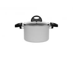 Berghoff Eclipse antiadhésif Induction Casserole avec Couvercle en Verre, Gris Doux, 16 cm/2 Litre