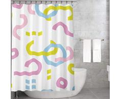 Bonamaison Rideau de Douche en Polyester Multicolore 155 x 220 cm