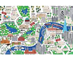 empireposter 740151 Jamie Malone Plan de la Ville de Londres  â Illustration â Angleterre Poster éducatif, Papier, Multicolore, 91,5 x 61 x 0,14 cm