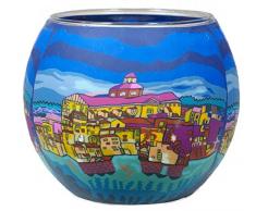 Him CC247 photophore Verre monastère Espagnol (Spanish monastary), Multicolore, 11x11x9 cm