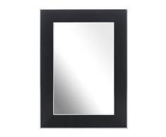 Inov8Â 10Â x 20,3Â cm Traditionnel de Fabrication Britannique Miroir, FrÃªne Noir/Bordure argentÃ©e, 15 x 10 cm