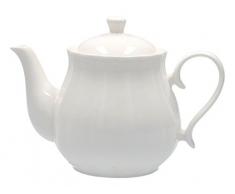 la Porcellana Ducale Filtre Tea Pot de Fleurs avec boîte Cadeau, Blanc