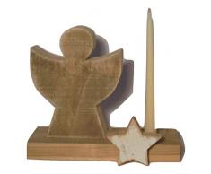 Centre du Changement Bougeoir, Bois, Naturel, Unique