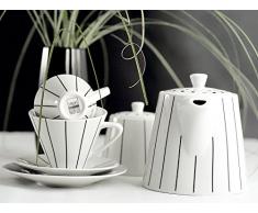 H&H Pengo 8718673Â Finland Dots Pot Ã Lait, 260Â CC, Porcelaine, Blanc/Noir