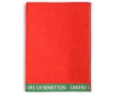 United Couleurs of Benetton. - Serviette de Plage 90x160 cm 380 GSM Velours 100% Coton 90x160 Rouge