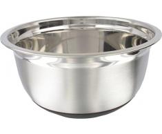 Zenker 29607 Bol à mixer, bol à mixer pour pâtisserie, bol à mixer base anti-dérapante, Acier inoxydable, Argenté, 24 cm