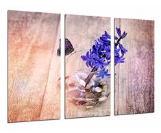 Tableau Moderne Photographique, Impression sur bois, Thème zen, détente, papillon, 97 x 62 cm, ref. 26584