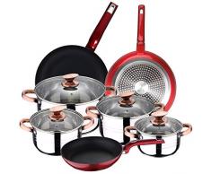 Set de 3 poêles et batterie de cuisine 8 pièces