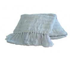 Isis Plaid Mohair/Laine/Polyamide Argent 130 x 170 cm