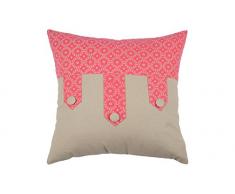 Lovely Casa Lolita Coussin, Coton, Fuchsia, 40 x 40 cm