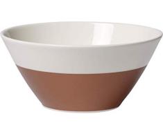 Villeroy & Boch CaffÃ¨ Club Uni Oak Bol, 750 ml, 15,3 cm, Porcelaine Premium, Blanc/Marron
