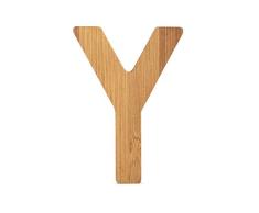 ABC Lettre Y en Bambou Durable, Super combinable avec dautres Lettres comme dÃ©coration ou Plaque de Porte, particuliÃ¨rement adaptÃ©e pour Apprendre Ã Lire Les Enfants Scolaires