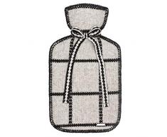 GIESSWEIN Bouillotte Höfen marmor St - Bouillotte avec Couvercle, Housse Amovible en 100% Laine dagneau, Housse Douce et Chaude en Laine, Housse Lavable avec Coussin Chauffant, 2 litres