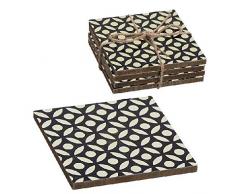 Dcasa Lot de 4 Dessous de Verre africains boÃ®tes Repas bento-Porte-Aliments Articles pour la Maison Unisexe Adulte, Multicolore (Multicolore), Unique