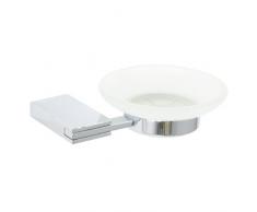 ENZO RODI - Smaragd 10 690710 Porte-Savon pour Salle de Bain avec Coupelle en Verre Zinc Chromé Brillant