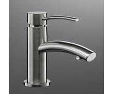 Bisk Chroma de à Levier Unique Robinet mélangeur pour lavabo, Nickel, 6 x 16,5 x 15 cm