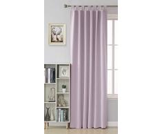 Deconovo Rideau Occultant Chambre Adulte Anti Chaleur à Patte Isolant Fenetre Thermique Salon Restaurant 1 Pcs, Polyester, Rose Pâle, 140x245cm