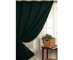 HomeMaison Rideau 100% occultant Ignifugé M1 Noir, Polyester, 260x240 cm