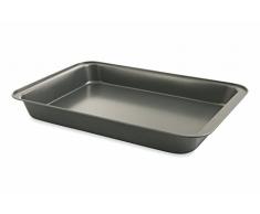 Galileo Casa Plat Ã Four rectangulaire, Acier, Noir, 2Â unitÃ©s