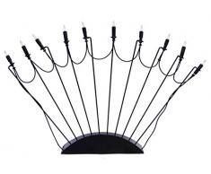 Star 161-60 Fanny Chandelier 10 Lumières Bois/Métal Noir 36 x 56 cm