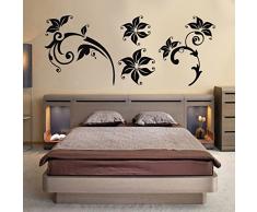 TATOUTEX Stickers Fleurs - Turquoise, L 50cm x H 20cm